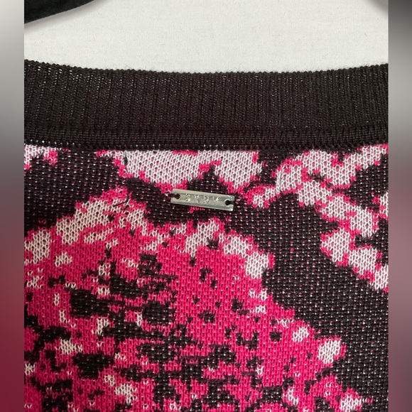 Dkny Black and Pink Graphic Long Sleeve Sweater - Picture 4 of 8